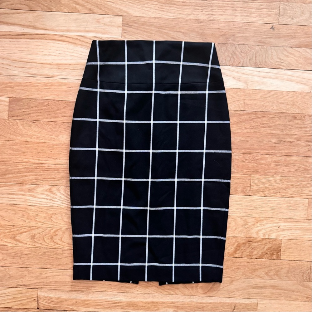 Express Black & White Pencil Skirt